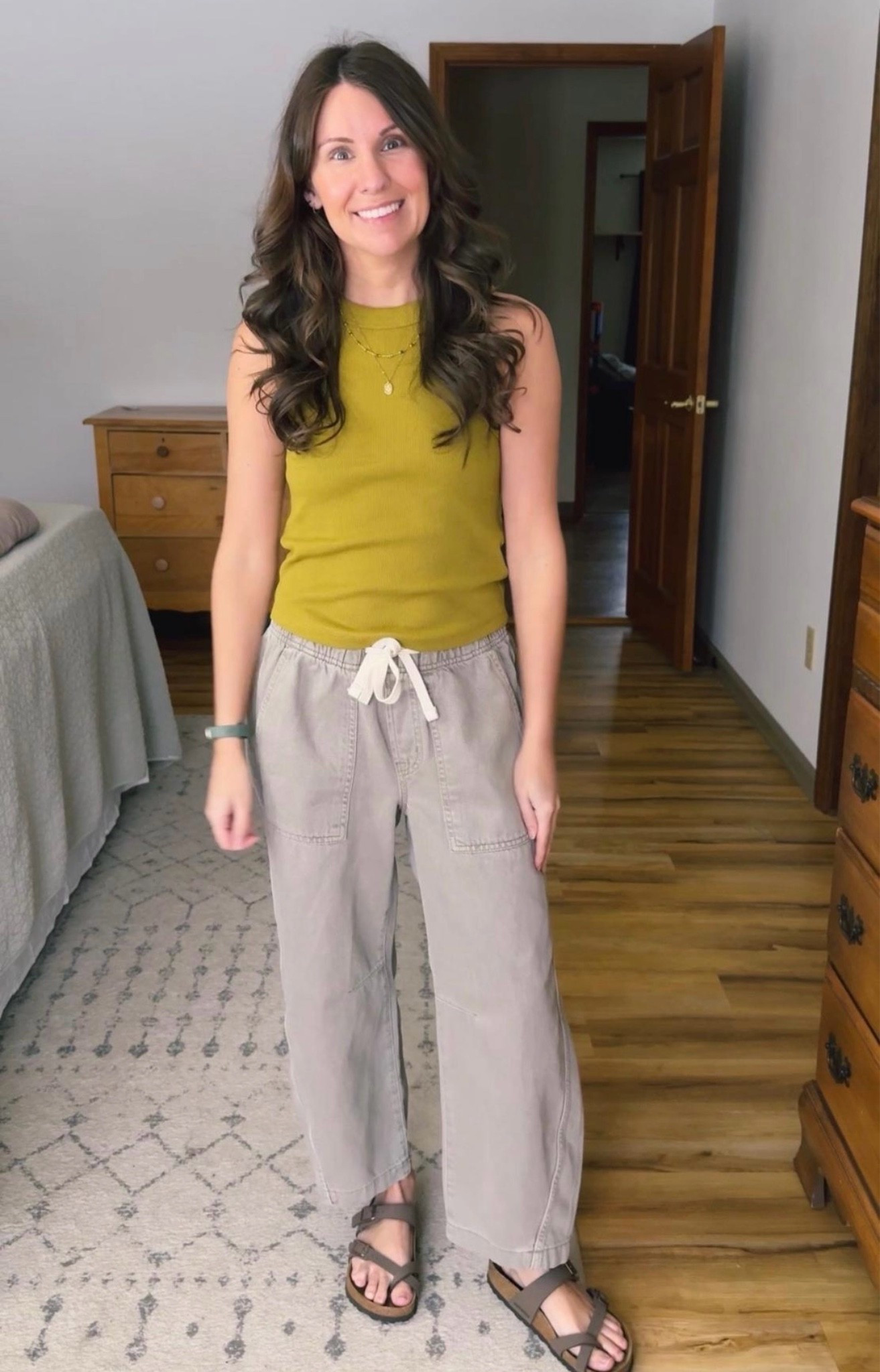 this tank is back in stock in this color (or at least a really similar color!) I wear size small.

My pants are size xs short/petite

#LTKPetite #LTKgrwm #LTKootd
