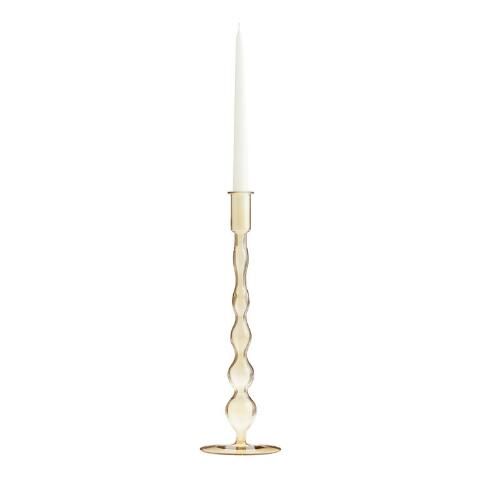 Tall Amber Glass Taper Candle Holder | World Market
