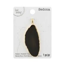 Sedona Black Agate Slice Pendant by Bead Landing™ | Michaels Stores