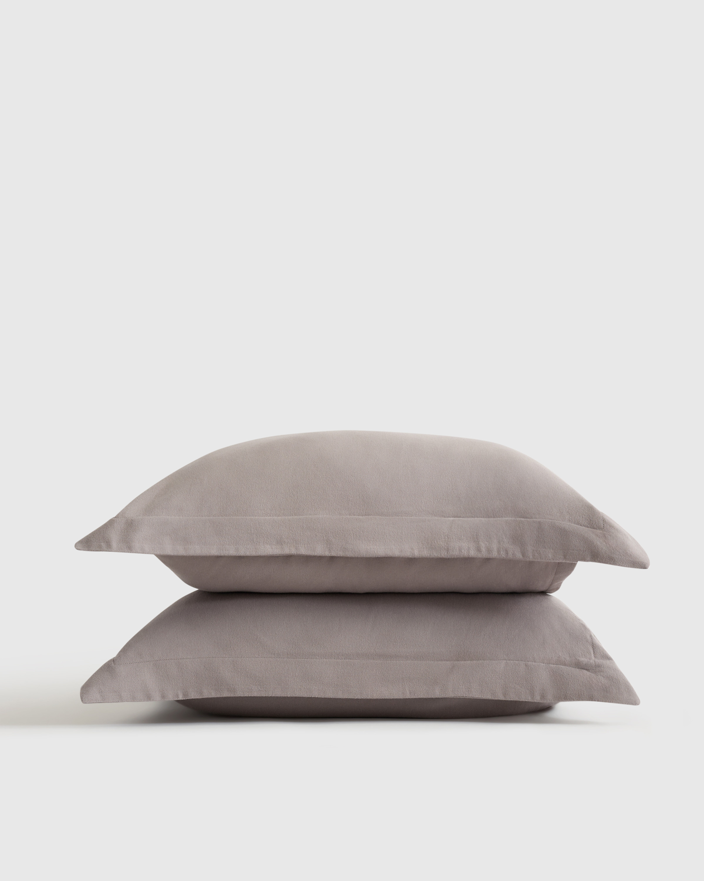 Quince | Luxury Organic Flannel Sham Set in Grey, Size Standard, Cotton | Quince
