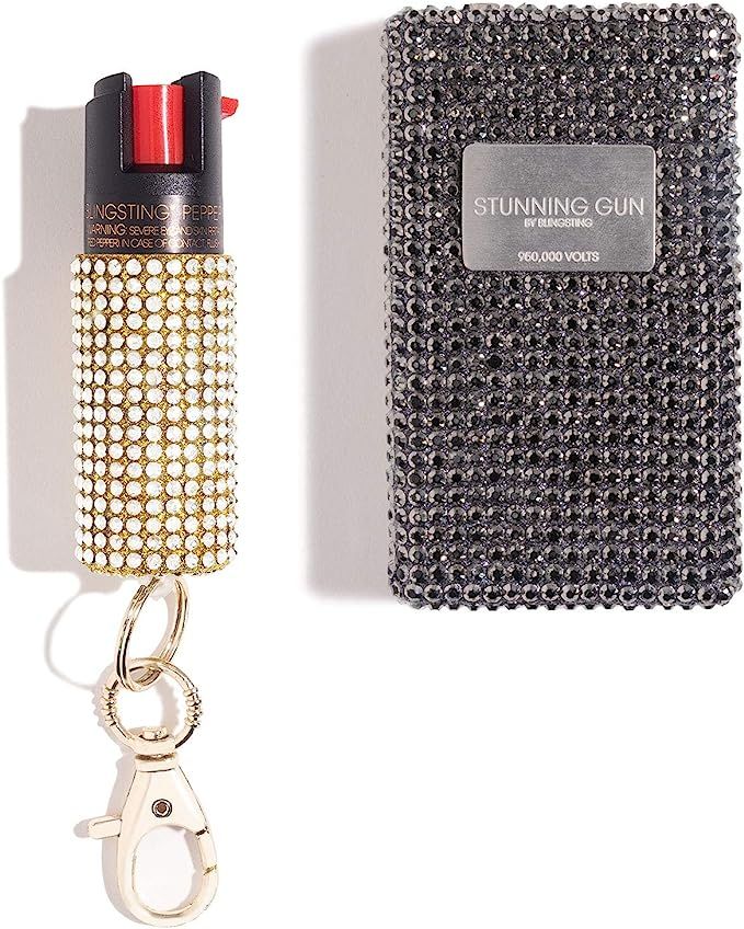 BLINGSTING Pepper Spray & Stun Gun Combo Safety Set - Carry Two Powerful Self Defense Products fo... | Amazon (US)