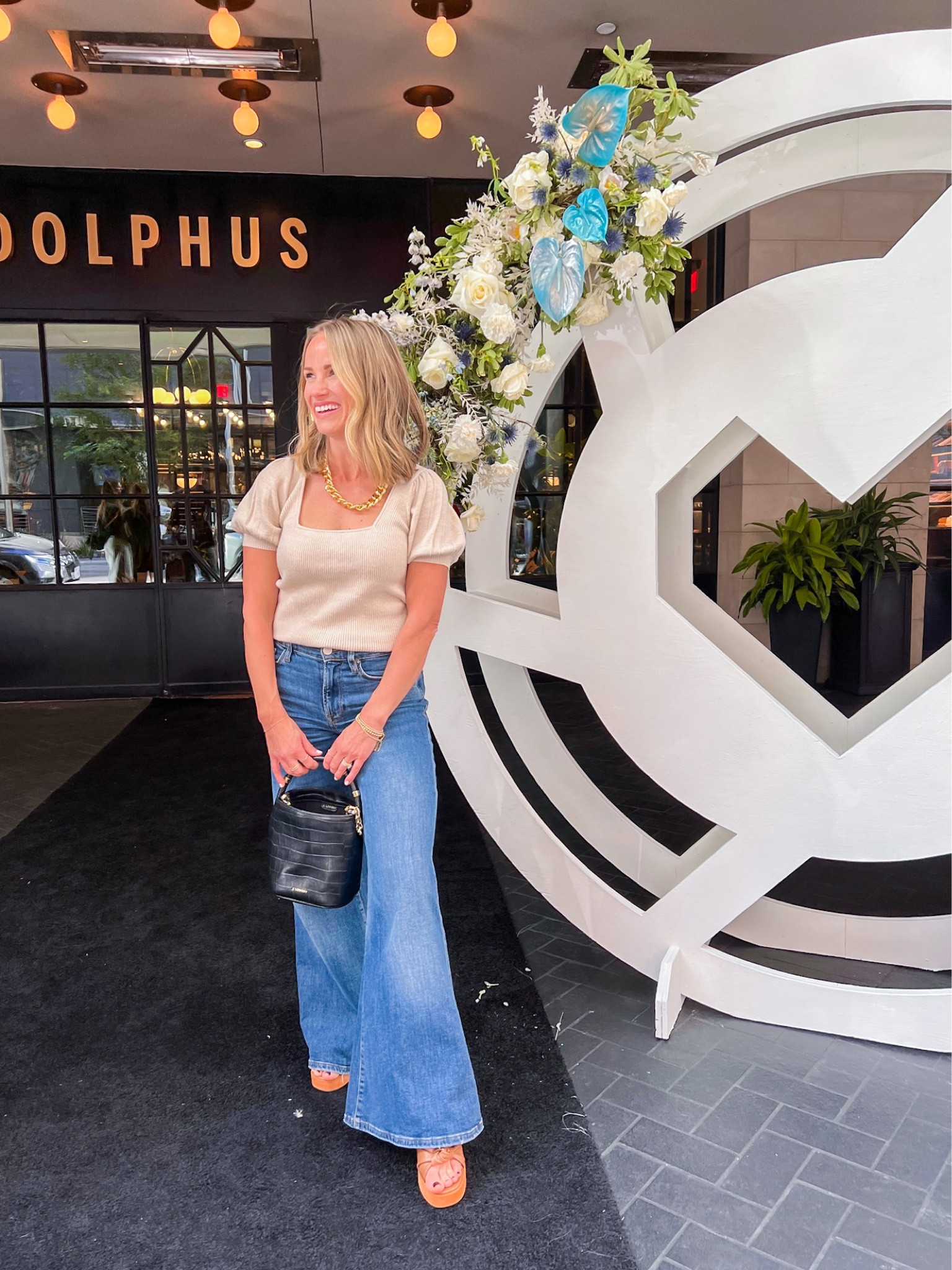 his sweater is on sale for $40, the shoes are right at $100 and makes a great transitional sandal to wear into fall, and the jeans are my favorite wide leg jeans for petite frames. The key for the jeans is to order the Pixie Palazzo if you’re short, and the regular Palazzo if you’re taller than say, 5’4”

#LTKSeasonal#LTKworkwear#LTKCon

#LTKCon