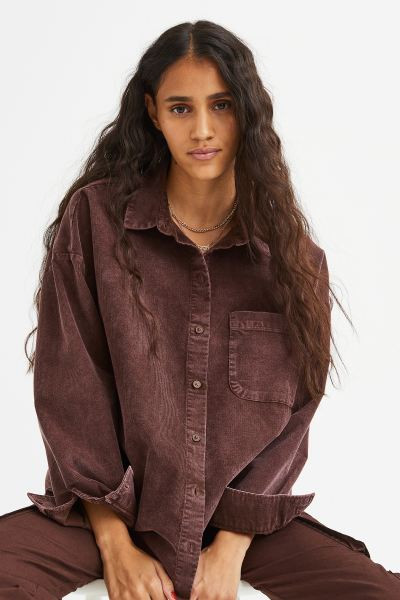 Oversized Corduroy Shirt | H&M (US + CA)