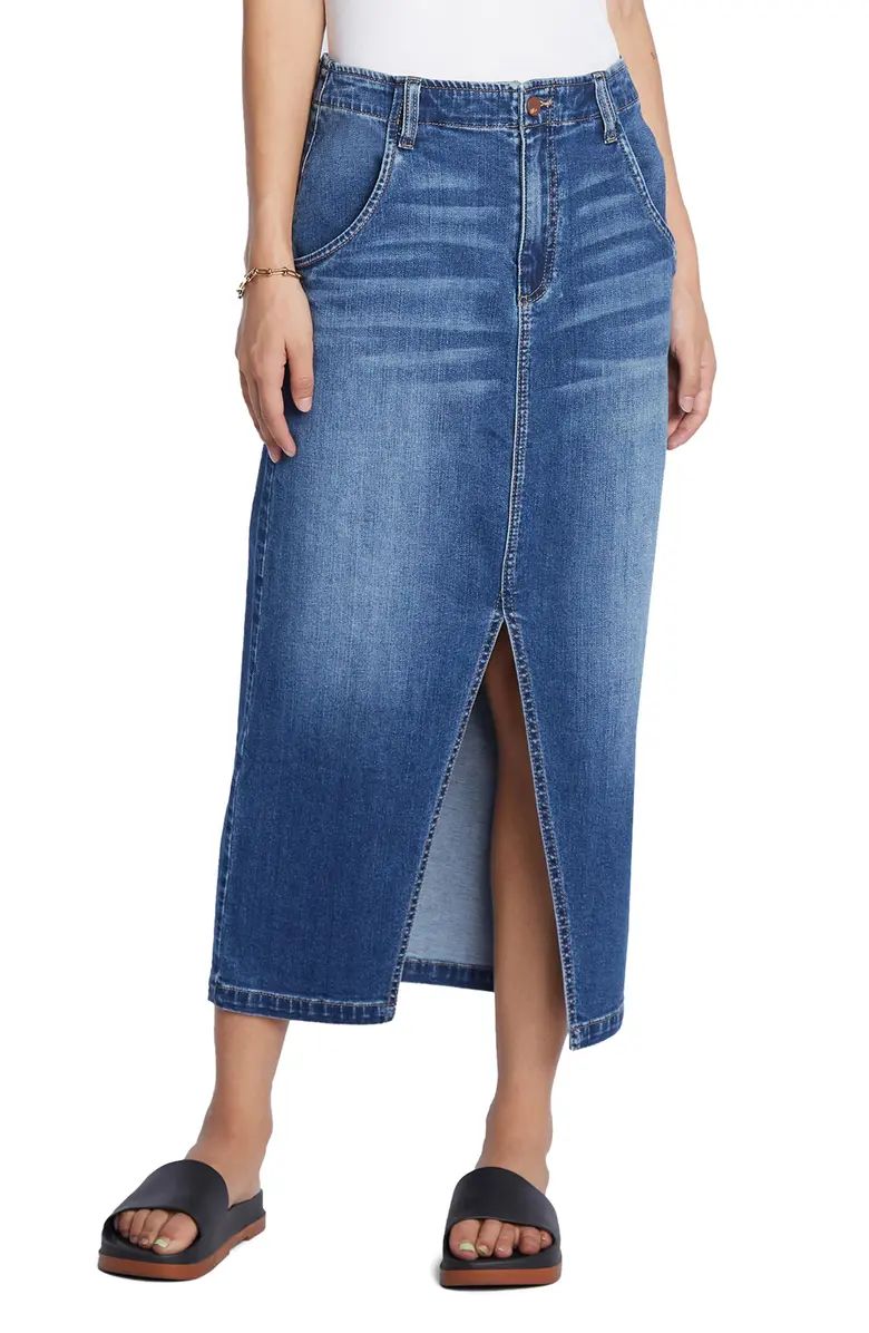 Daily Slit Denim Midi Skirt | Nordstrom