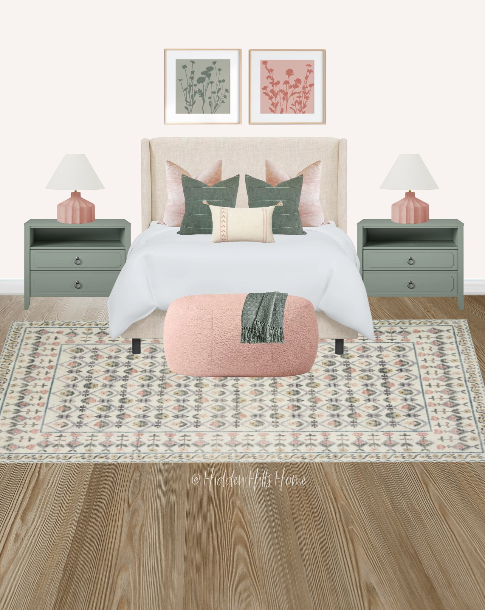 Teen girls room decor, girls bedroom decor mood board, feminine girls bedroom, pink and green bedroom #girlsbedroom

#LTKkids #LTKsalealert #LTKhome