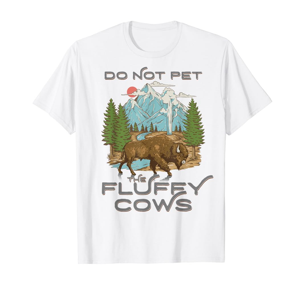 Funny Vintage Look Yellowstone National Park Bison Lover T-Shirt | Amazon (US)