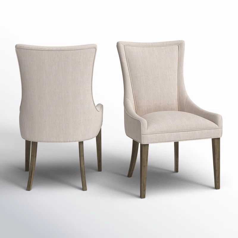 Ultra Velvet Upholstered Dining Chairs with High-Back Design and Solid Wood Legs | Wayfair North America
