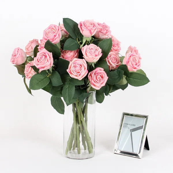 Real Touch 2 Rose Bloom Short Stem | Wayfair North America
