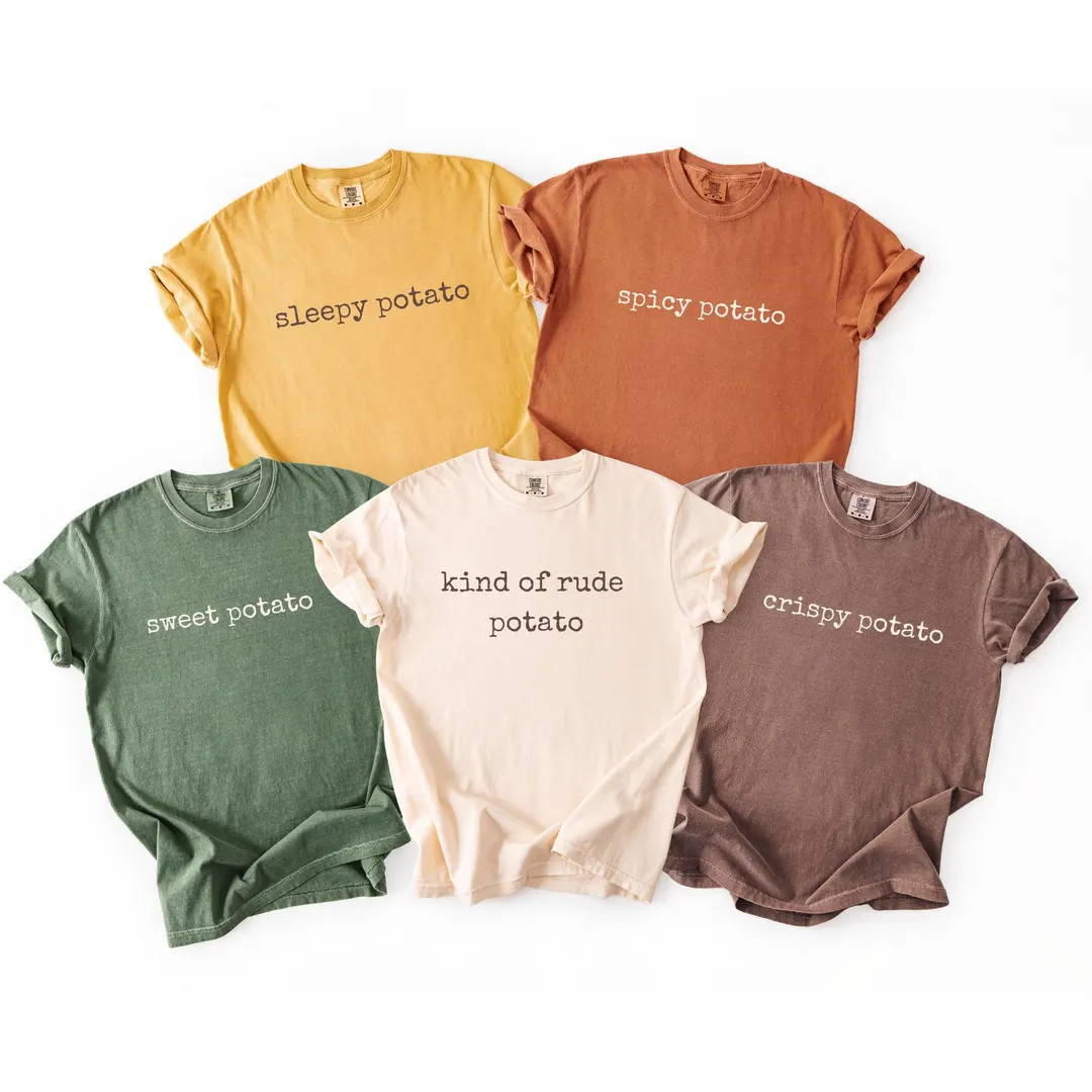 Comfort Colors® Matching Thanksgiving Potato Shirt, Funny Couple Shirt, Kind of Rude Potato, Fal... | Etsy (US)