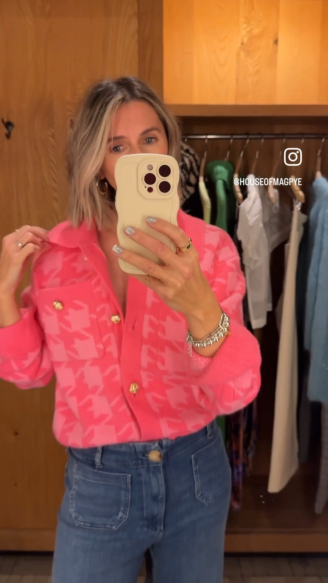 pink. gold. houndstooth. need!  

#LTKworkwear #LTKstyletip #LTKover40