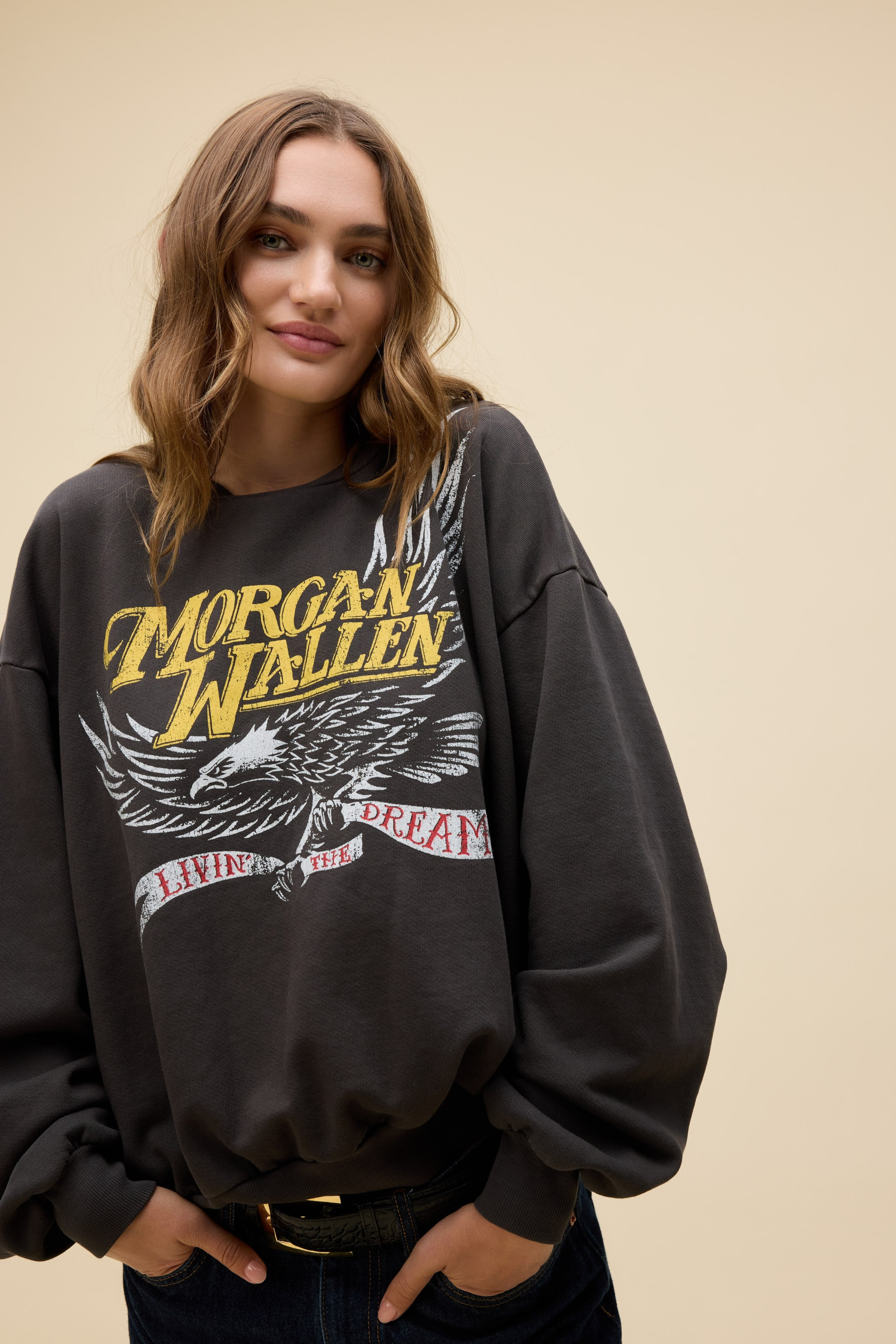 Morgan Wallen Classic Eagle Oversized Crew Sweatshirt | Daydreamer