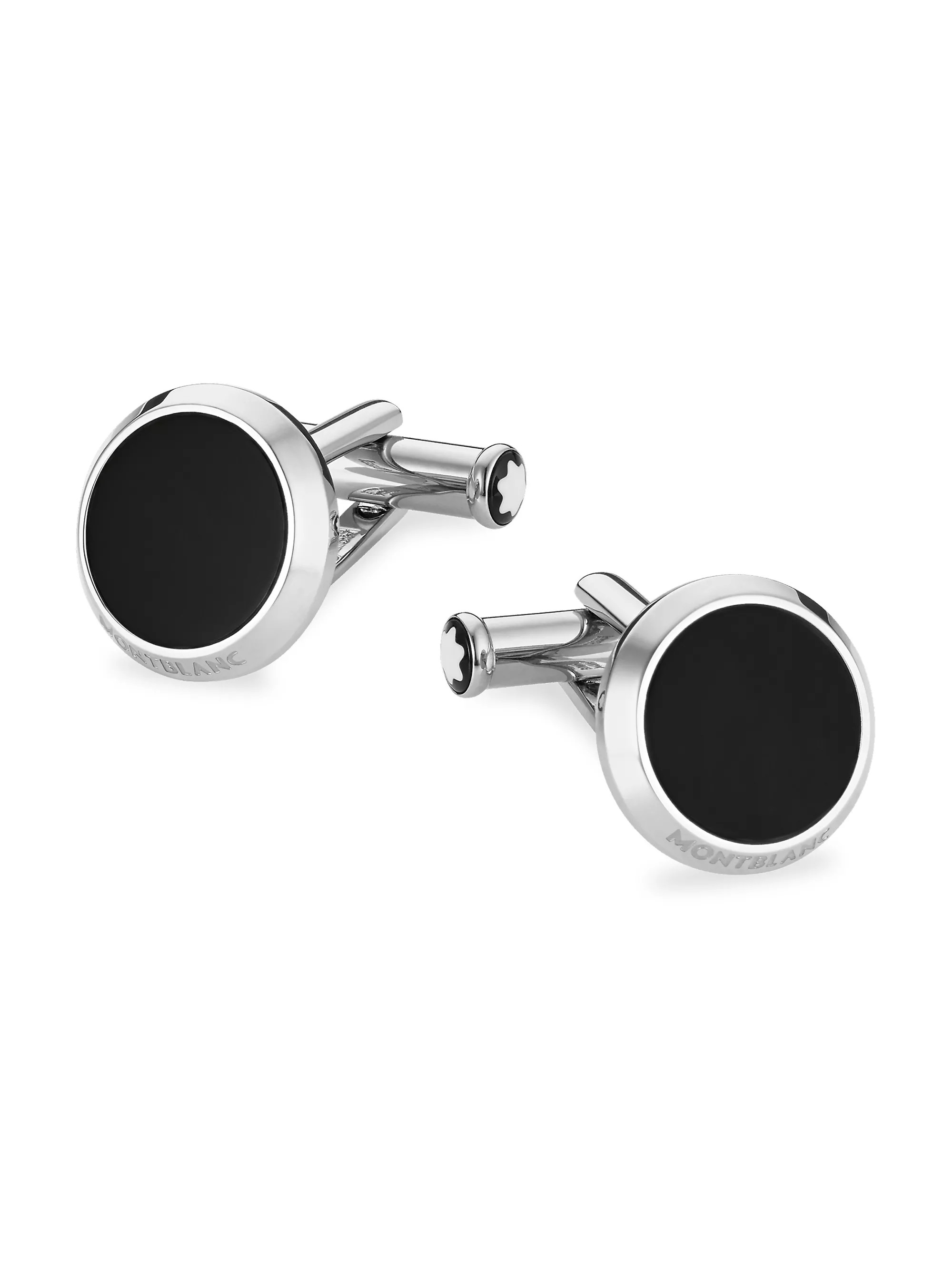 Meisterstück Stainless Steel & Black Onyx Cufflinks | Saks Fifth Avenue