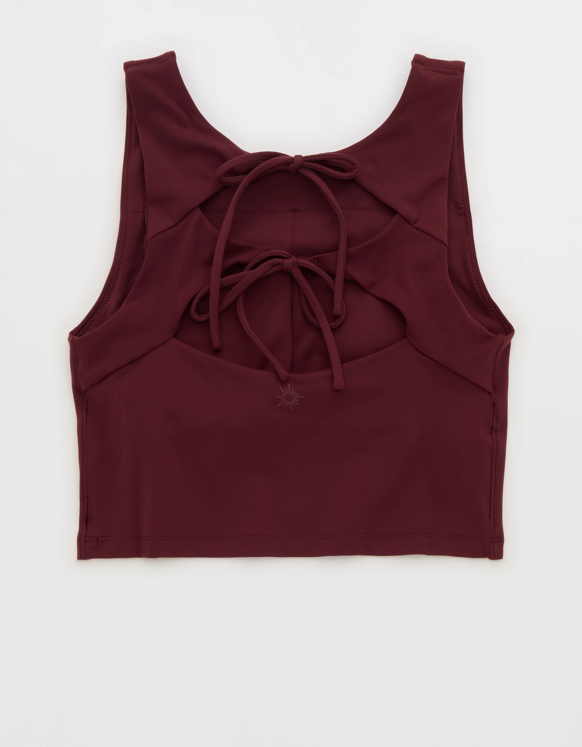 OFFLINE By Aerie Real Me XTRA Tie Back Longline Sports Bra | American Eagle Outfitters (US & CA)