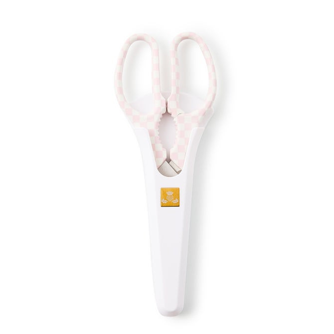 Pink & White Check Kitchen Shears | MacKenzie-Childs