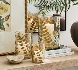 Linden Botanical Hurricane Candle Holder | Pottery Barn (US)