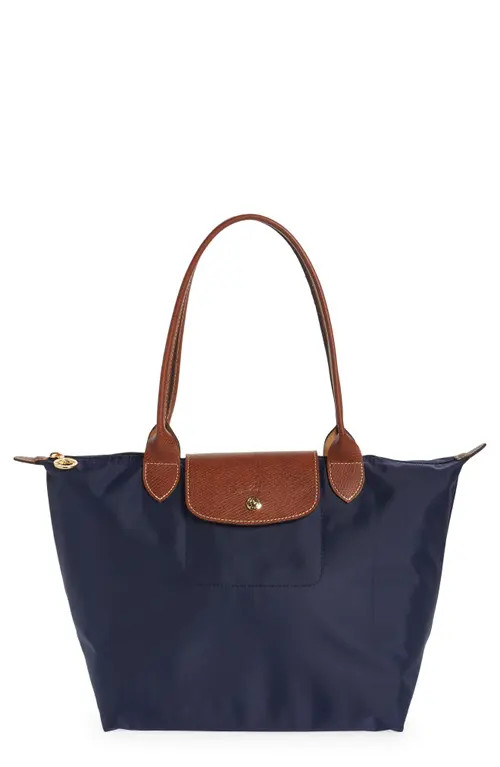 Longchamp Medium Le Pliage Nylon Shoulder Tote in Marine at Nordstrom | Nordstrom
