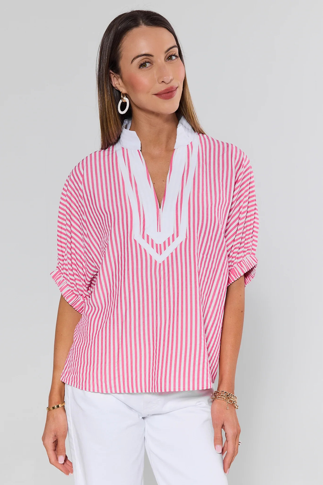 Ari Pink Striped Top | Avara
