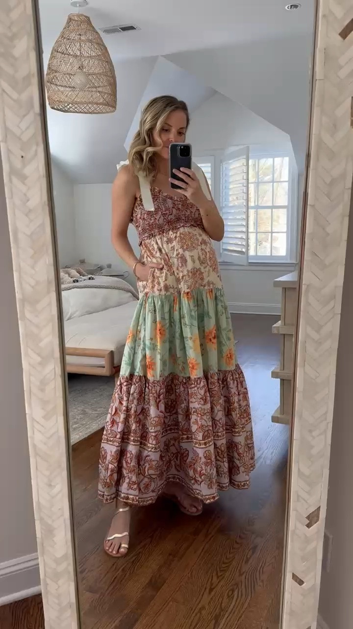 Spring Dress 🌸 non-maternity // size small // adjustable ties // pockets 

pregnancy style, Easter dress, summer dress, vacation dress 

#LTKstyletip #LTKbump #LTKSeasonal