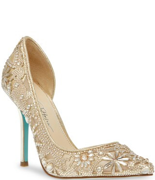 Blue by Betsey Johnson Chic Cut-Out Rhinestone Dress Pumps | Dillard's