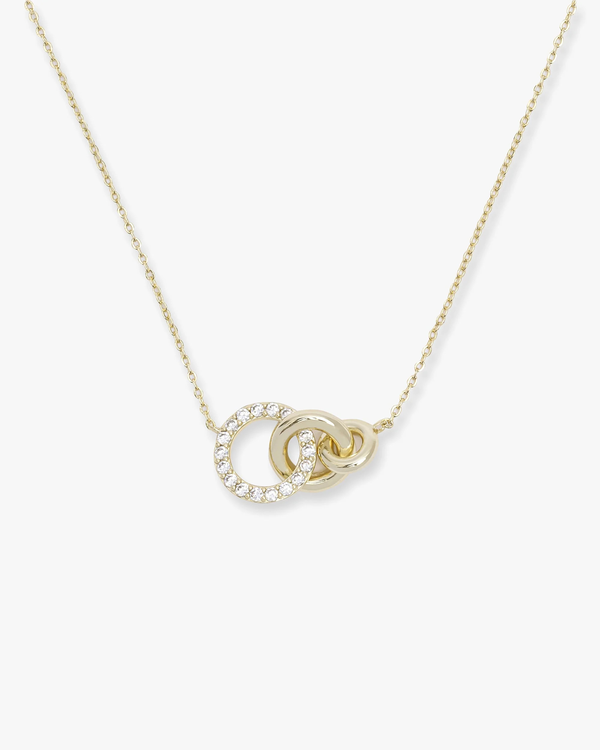 "Oh She Fancy" Trinity Necklace - Gold|White Diamondettes | Melinda Maria Jewelry