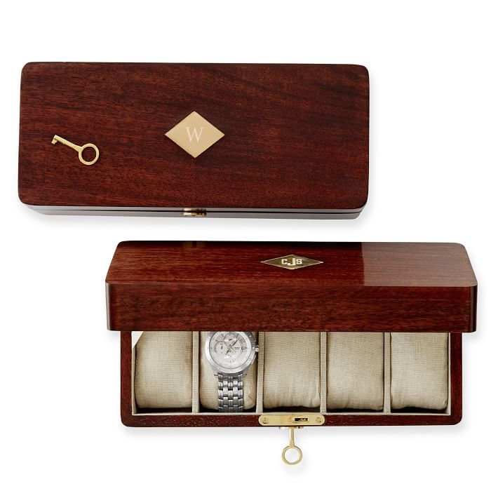 Wood Watch Box, Acacia Veneer | Mark and Graham