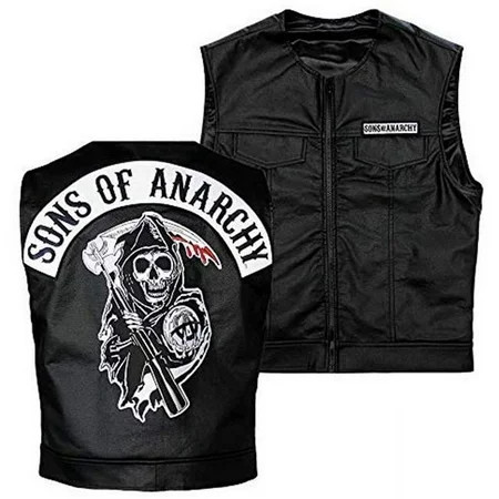 Sons of Anarchy Officially Licensed Biker Vest with Reaper Patch Black - Extra Large Ladies Size | Walmart (US)