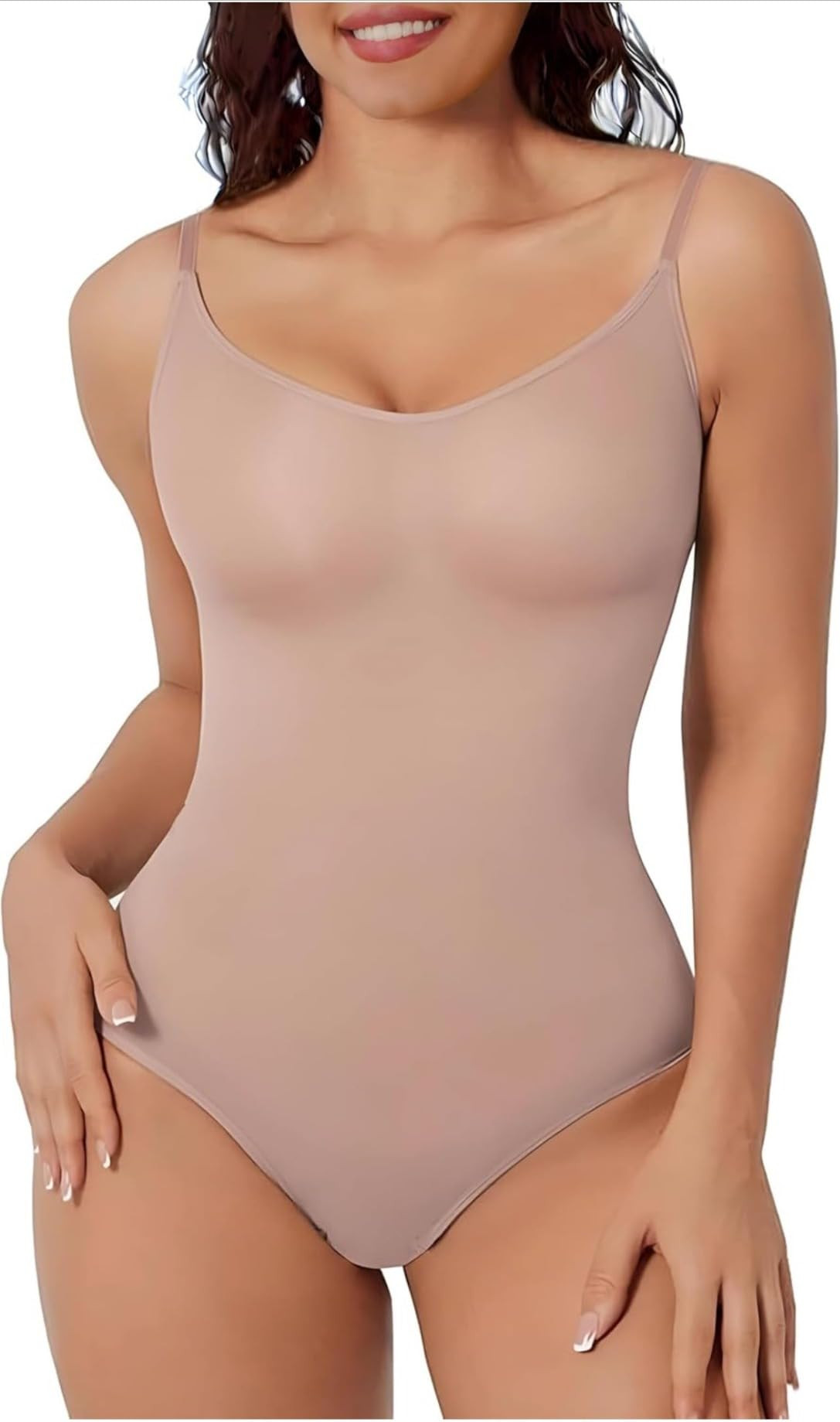 ZENYA Women Shapewear Bodysuit Tummy Control Seamless Sculpting Adjustable Straps Body Shaper | Amazon (UK)