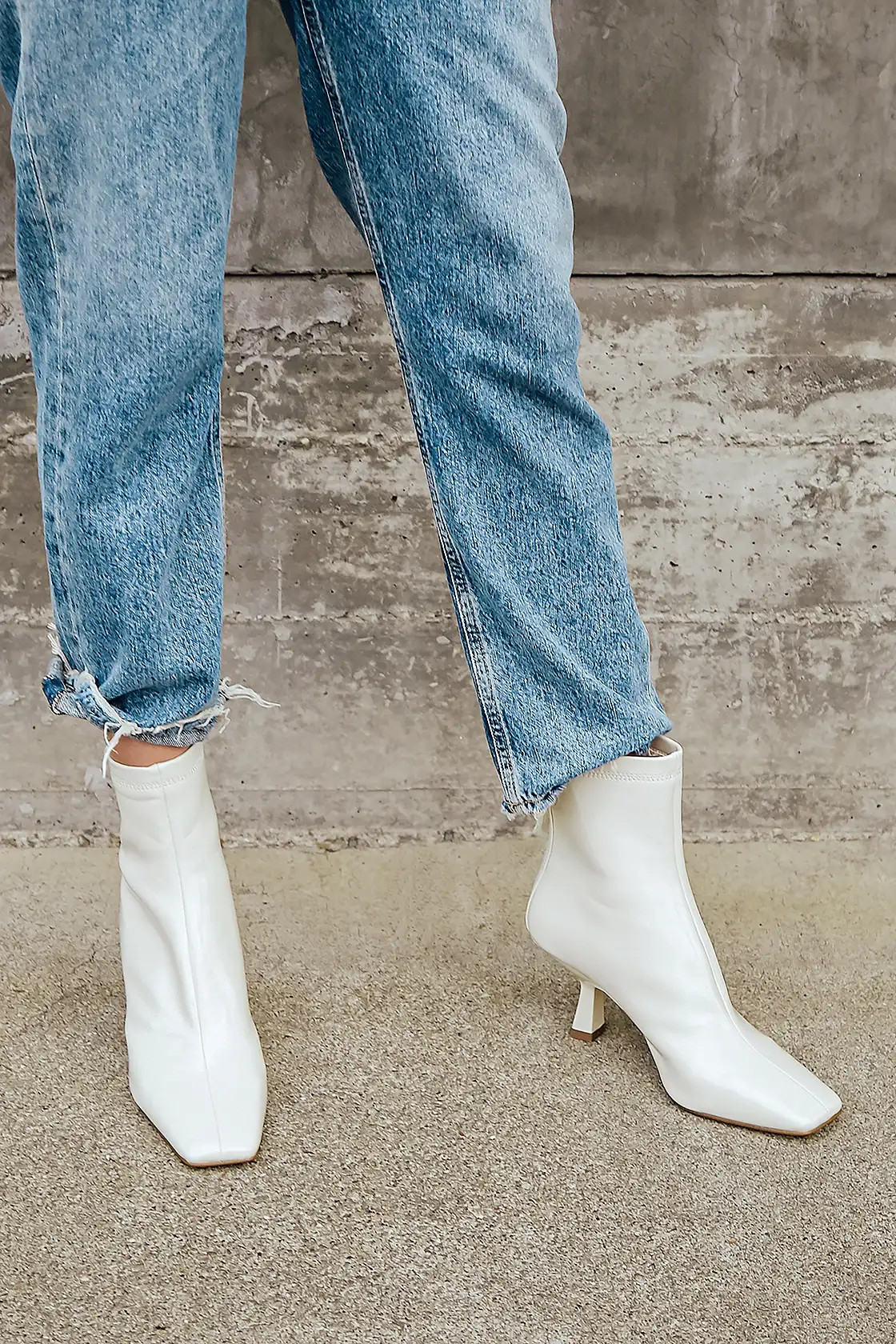 Joan Bone Patent Square Toe Mid-Calf Booties | Lulus (US)