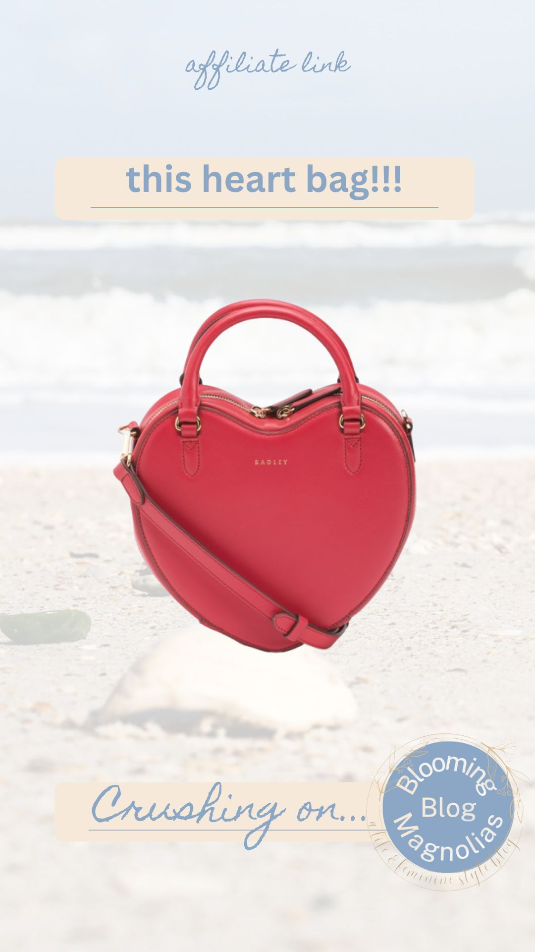 This heart-shaped leather bag is perfect for Valentine's Day!  

 