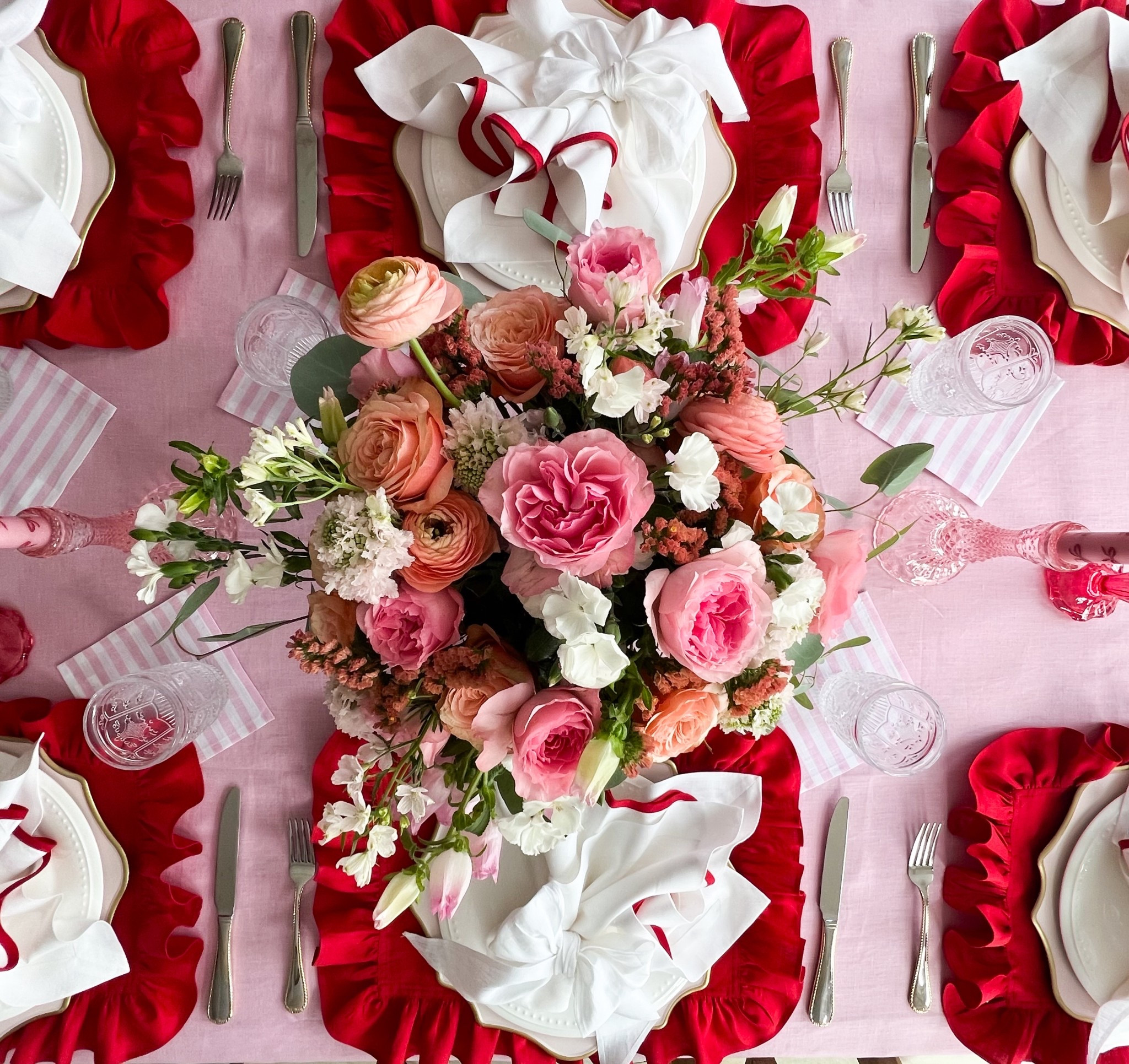Put less time into the food, and all the time into your Galentines day table! The prettiest linens are here! 

#LTKValentine #LTKHome #LTKSeasonal