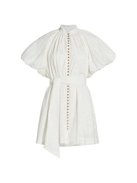 Derby Puff-Sleeve Mini Dress | Saks Fifth Avenue