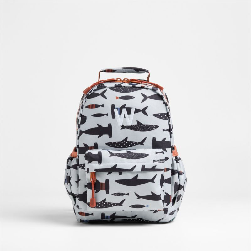 Shark School Small Kids Backpack with Side Pockets + Reviews | Crate & Kids | Crate & Barrel