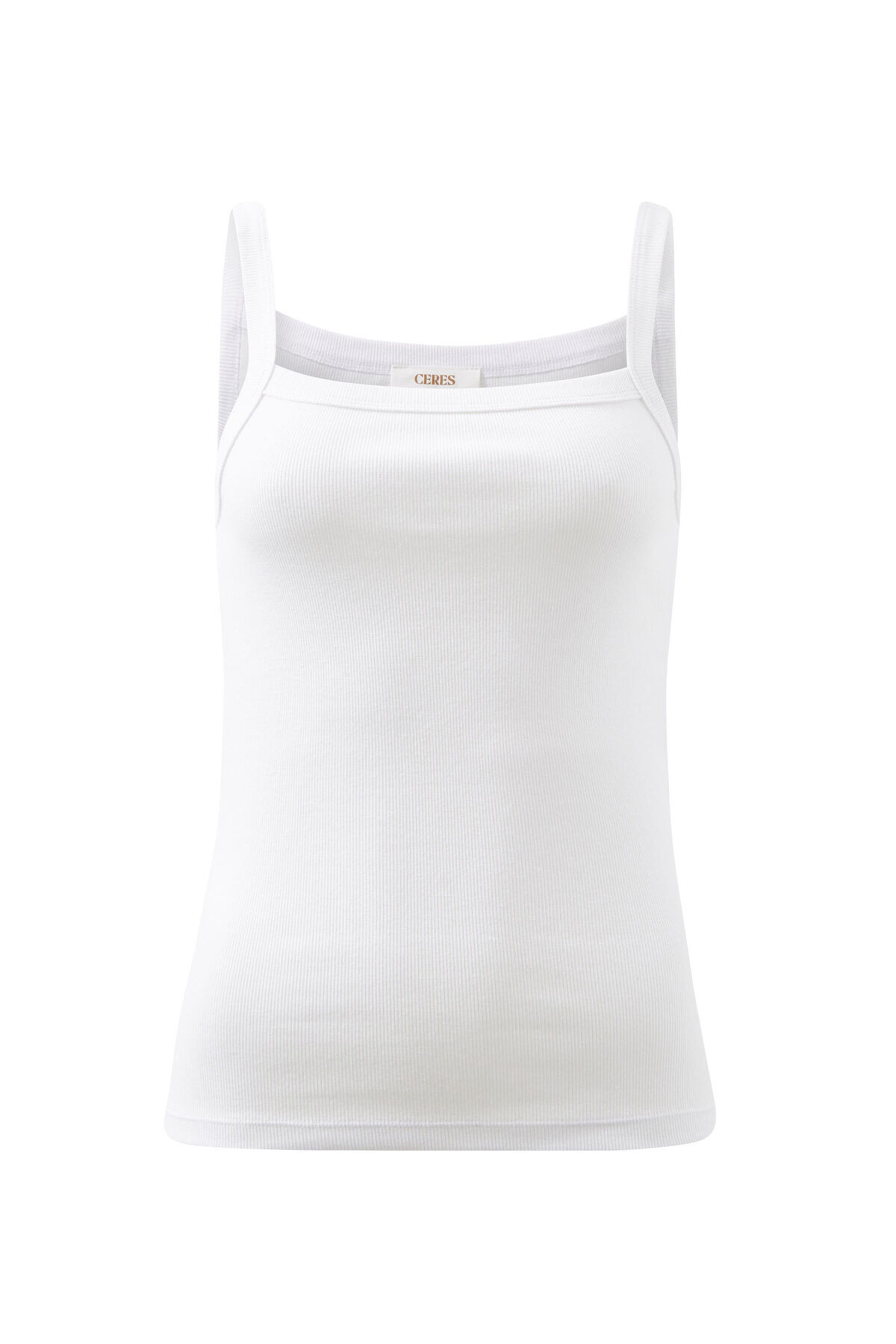 Square Neck Rib Singlet | Ceres Life