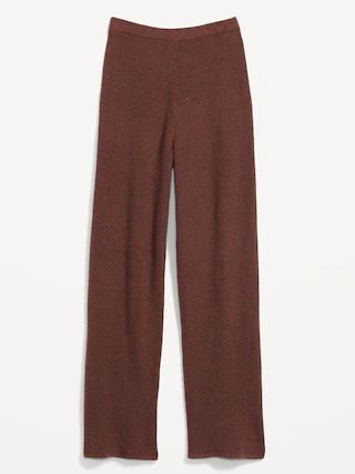 High-Waisted Slouchy Waffle-Knit Wide-Leg Lounge Sweatpants for Women | Old Navy (US)