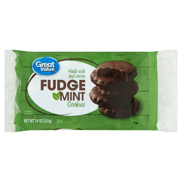 Great Value Fudge Mint Cookies, 10 oz | Walmart (US)