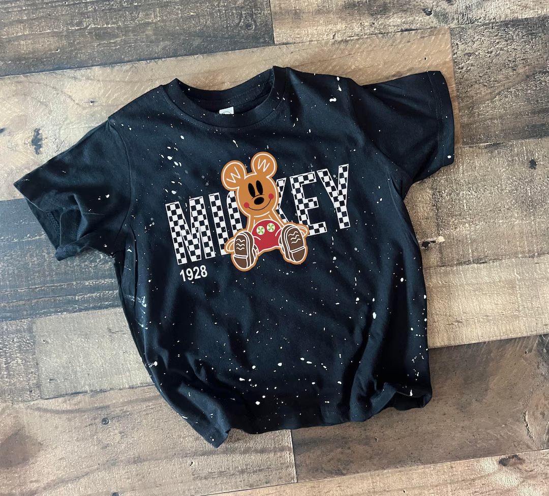 Gingerbread Mickey Shirts, Boys Mens Disney Christmas Tee, Cute Gingerbread Tee Boys Girls, Micke... | Etsy (US)