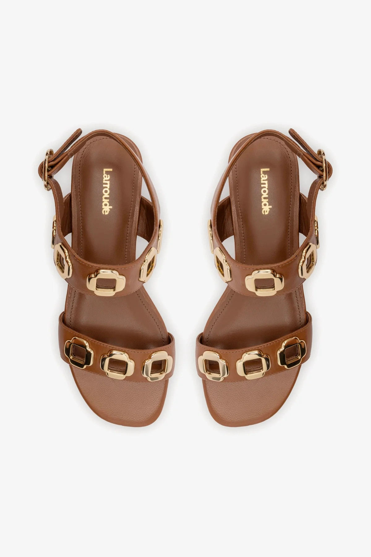 Milan Sandal In Caramel Leather | Larroude