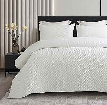 Exclusivo Mezcla 3-Piece King Size Quilt Set with Pillow Shams, Basket Quilted Bedspread/Coverlet... | Amazon (US)