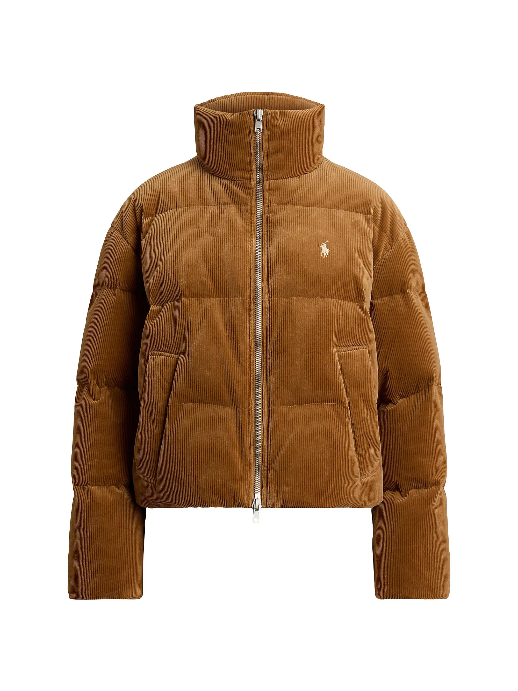 Corduroy Quilted Zip-Front Down Jacket | Saks Fifth Avenue