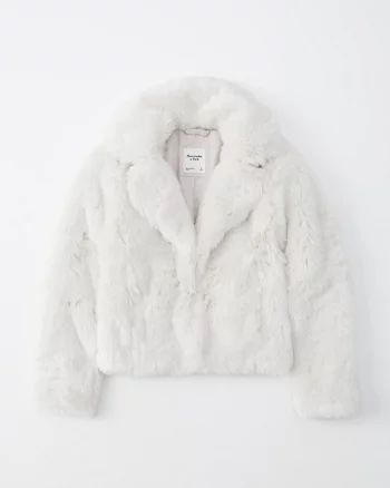 Faux Fur Short Coat | Abercrombie & Fitch US & UK