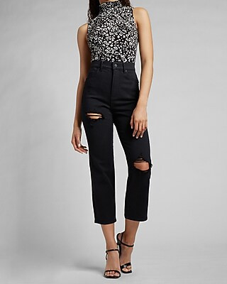 Animal Print Mock Neck Thong Bodysuit | Express