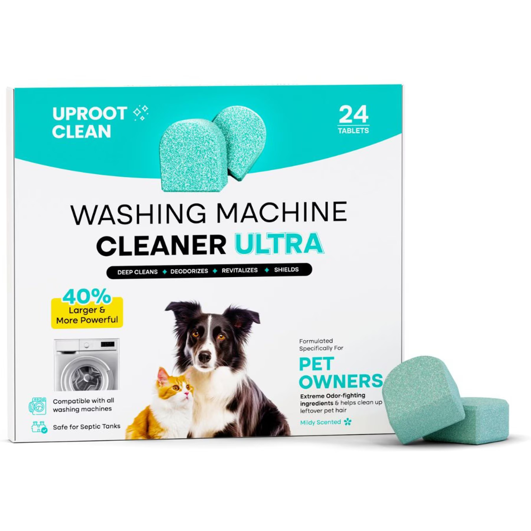 Uproot Clean Washing Machine Cleaner Ultra Tablets, 24 count | Chewy