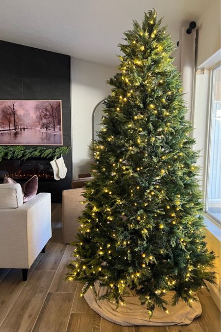 7.5 foot real touch Christmas tree on sale now! Originally $350, marked down to $250. LED lights and realistic branches. 

Real feel, realistic Christmas tree, holiday decor, pine tree, home decor, living room, mantle garland 

#LTKHoliday