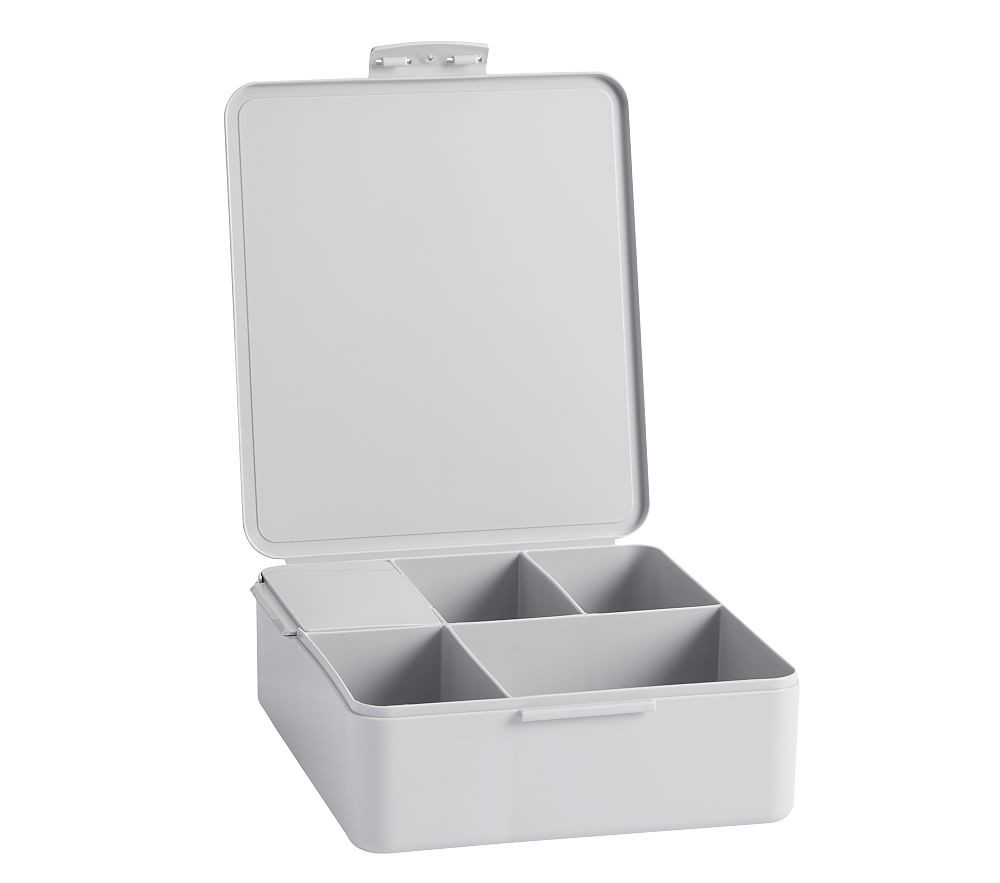 Square All-in-one Recycled Kids Bento Box, Gray | Pottery Barn Kids
