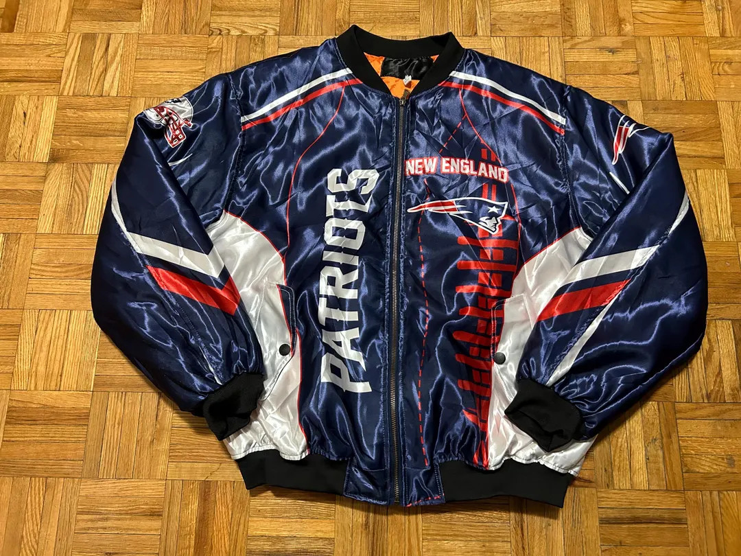 New England Patriots Size XL Bomber Style All Over Print Jacket Vintage - Etsy | Etsy (US)