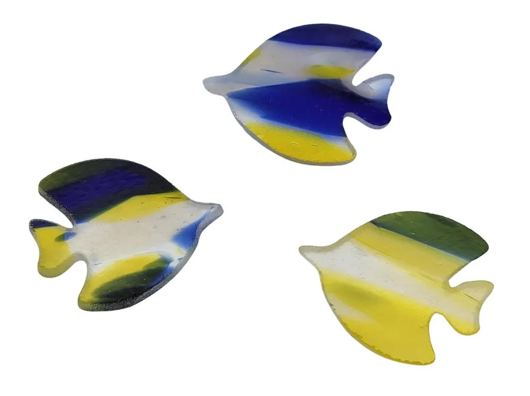 Three Tang Fish Glass Precut 96 COE Sea Life Series Fusing Shapes Mosaics Fusible | Etsy (Global)