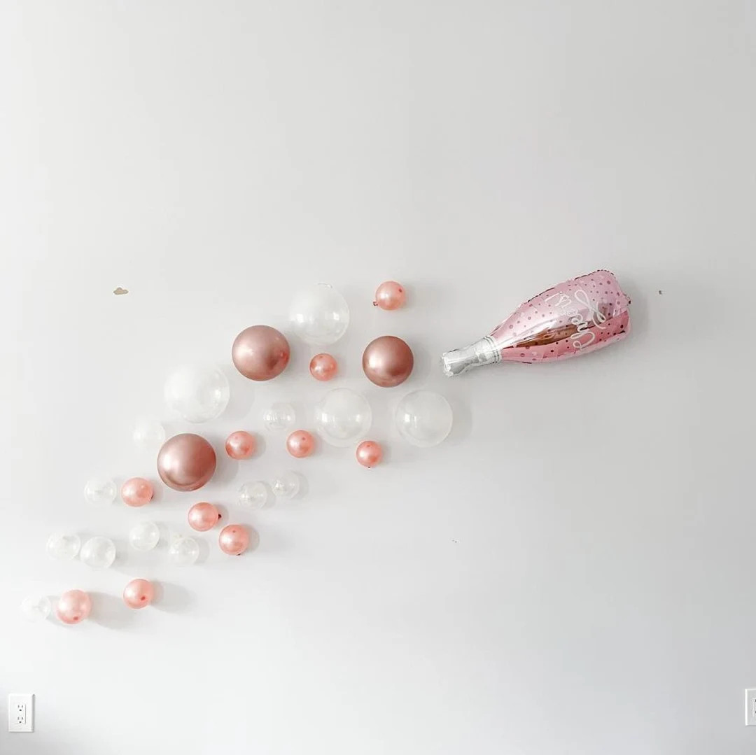 Rose Gold Champagne Bottle Balloon Champagne Balloon Garland - Etsy | Etsy (US)