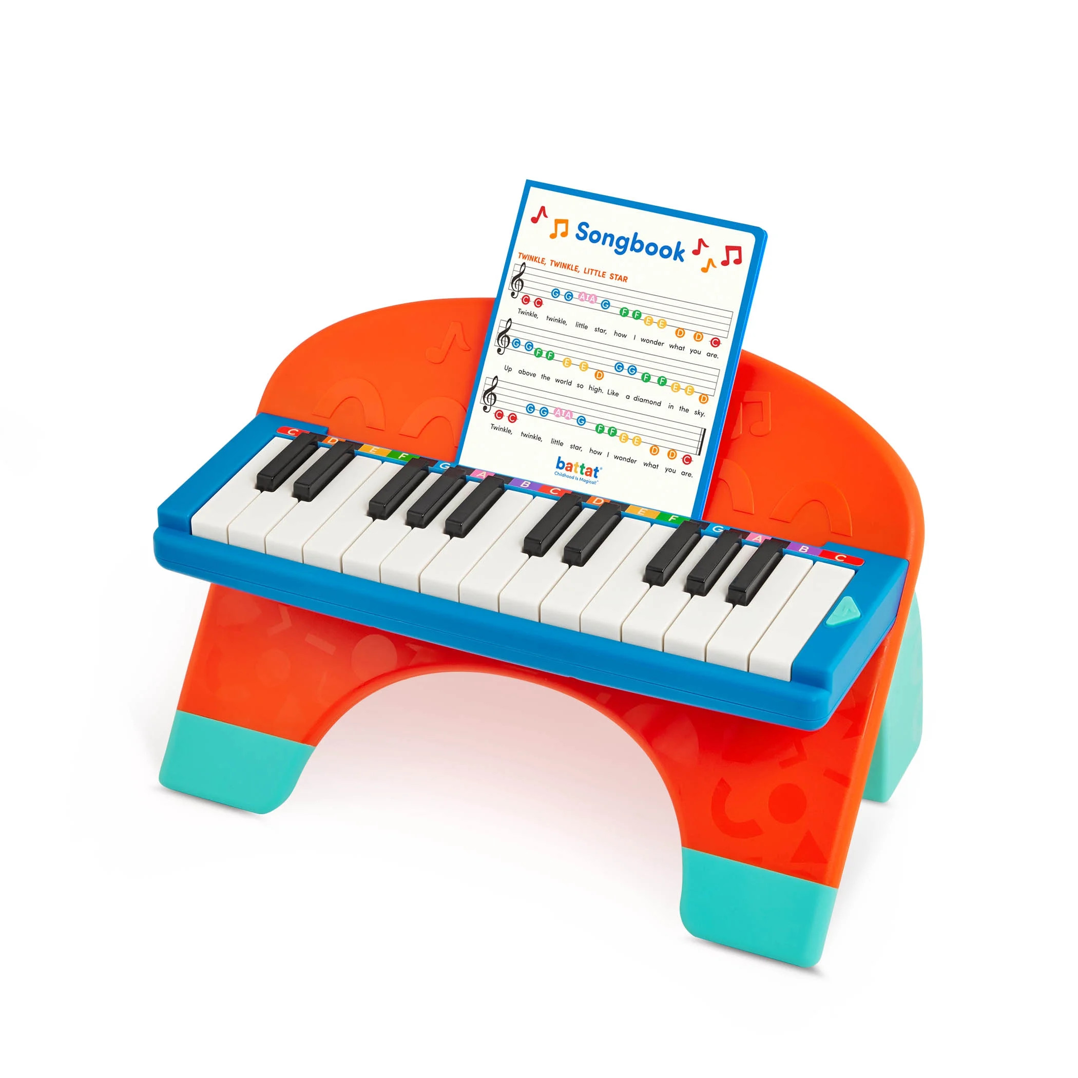 Battat Mini Musician's Piano with Color-Coded Keys and Music, Toddler and Preschool Toys | Walmart (US)