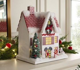 Disney Mickey Mouse Light-Up Mantel Village House | Pottery Barn Kids