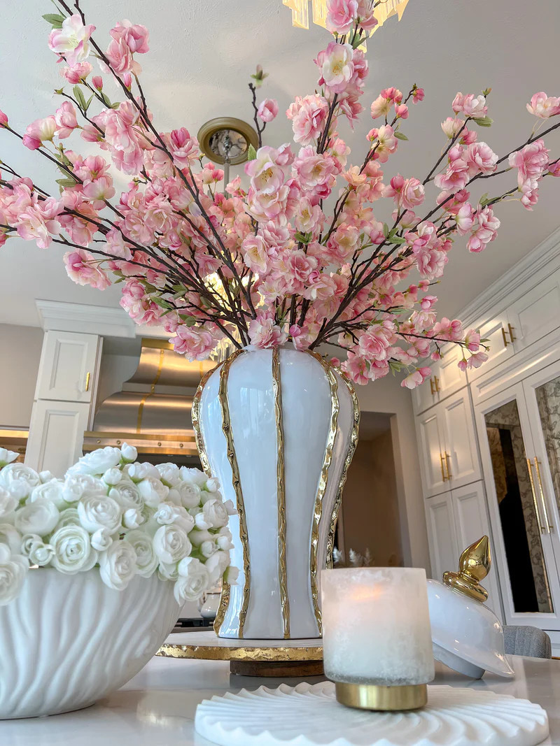 45" Pink Cherry Blossom Branch Stem | Inspire Me! Home Decor